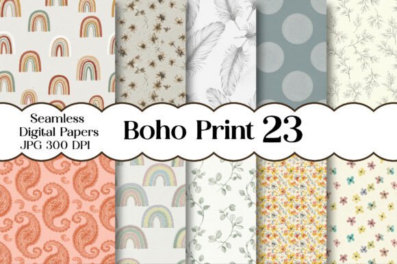 Boho Print Digital Paper: Your Design Essential