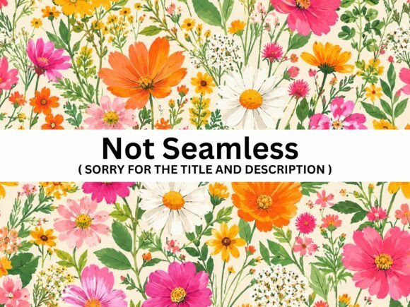 Bright Retro Wildflower Seamless Patterns for Creators