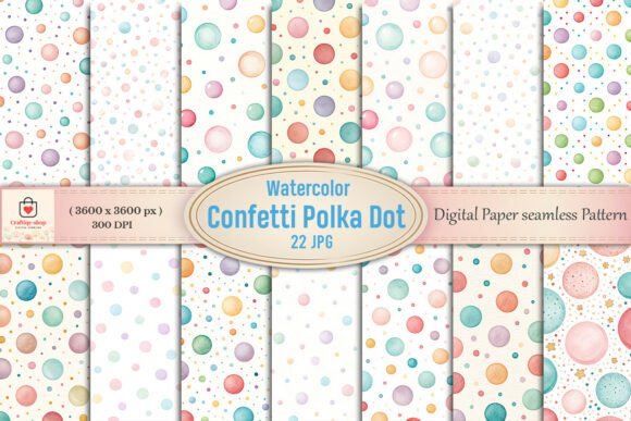 Bringing Joy to Your Projects with Watercolor Confetti Polka Dot Digital Paper