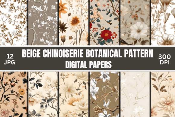 Elevate Designs with Beige Chinoiserie