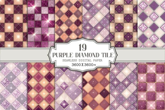 Elevating Visual Identity with the Purple Diamond Tile Seamless Pattern