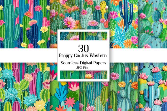 Embracing the Preppy Cactus Western Digital Paper Aesthetic for Modern Design