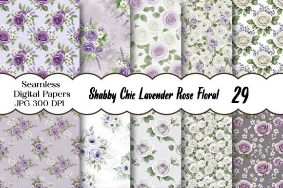 Embracing the Timeless Charm of Shabby Chic Lavender Rose Floral Pattern