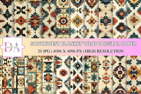 Evaluating Southwest Blanket Weave Digital Paper for Rustic and Boho Design Projects