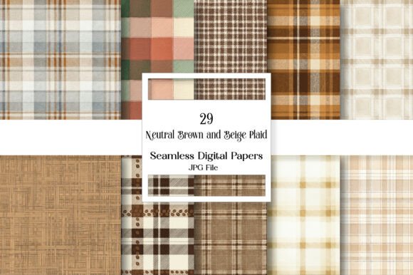 Evaluating the Neutral Brown and Beige Plaid Pattern for Professional Design Projects