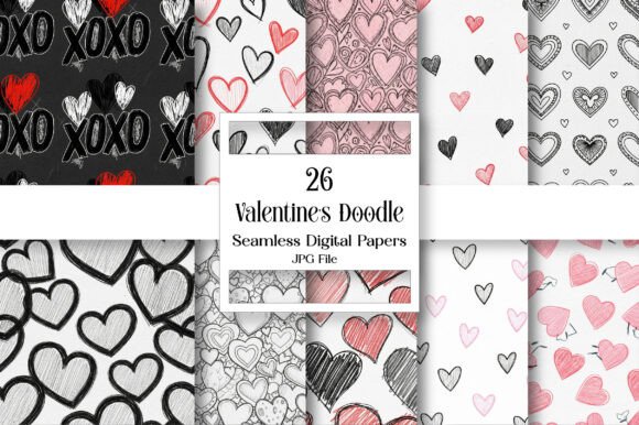 Evaluating the Valentine's Doodle Digital Paper Pack for Creative Projects