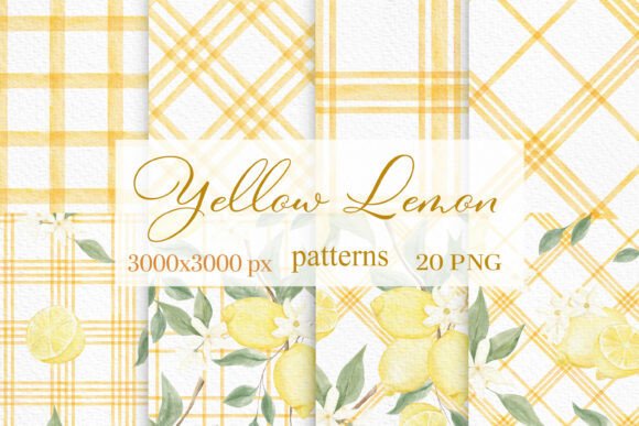 Evaluating the Watercolor Checkered Lemon Pattern Set for Creative Projects
