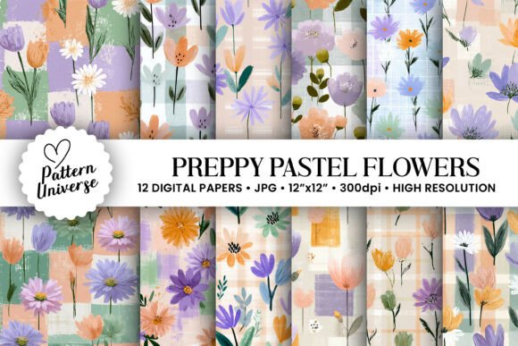 Integrating Preppy Pastel Flowers Digital Papers into Your Creative Workflow