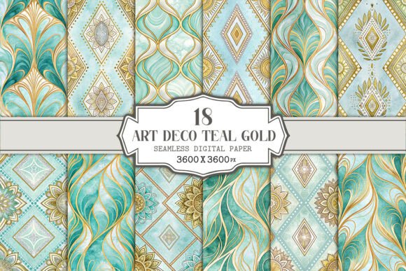 Integrating the Art Deco Teal Gold Seamless Pattern into Professional Creative Workflows