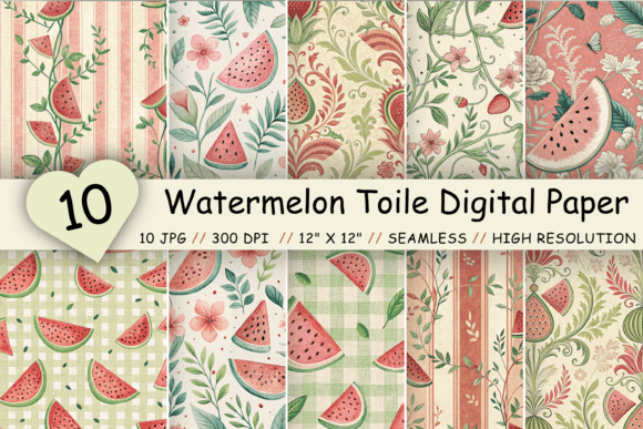 Integrating the Watermelon Toile Digital Paper Pack into Professional Creative Workflows