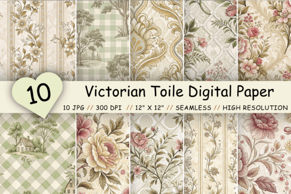 Reviving Elegance: The Modern Utility of the Victorian Toile Digital Paper Pack