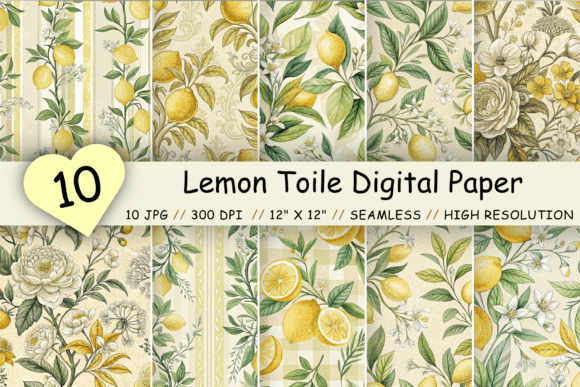 Unlocking Creative Potential with the Lemon Toile Digital Paper Pack