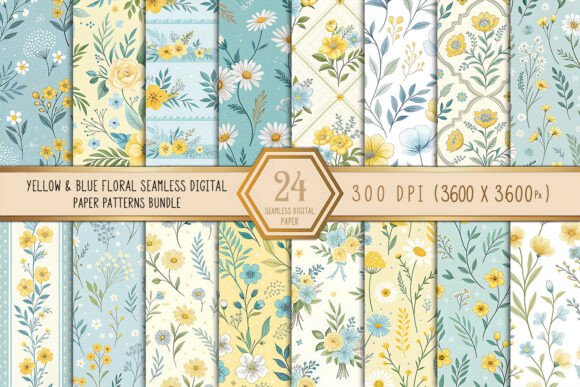 Unlocking the Potential of Yellow Blue Floral Seamless Digital Patterns for Modern Creativity