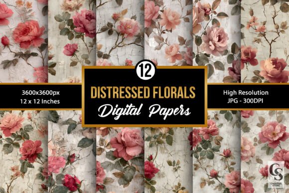 Unlocking Vintage Charm: A Guide to Distressed Rose Flowers Digital Papers